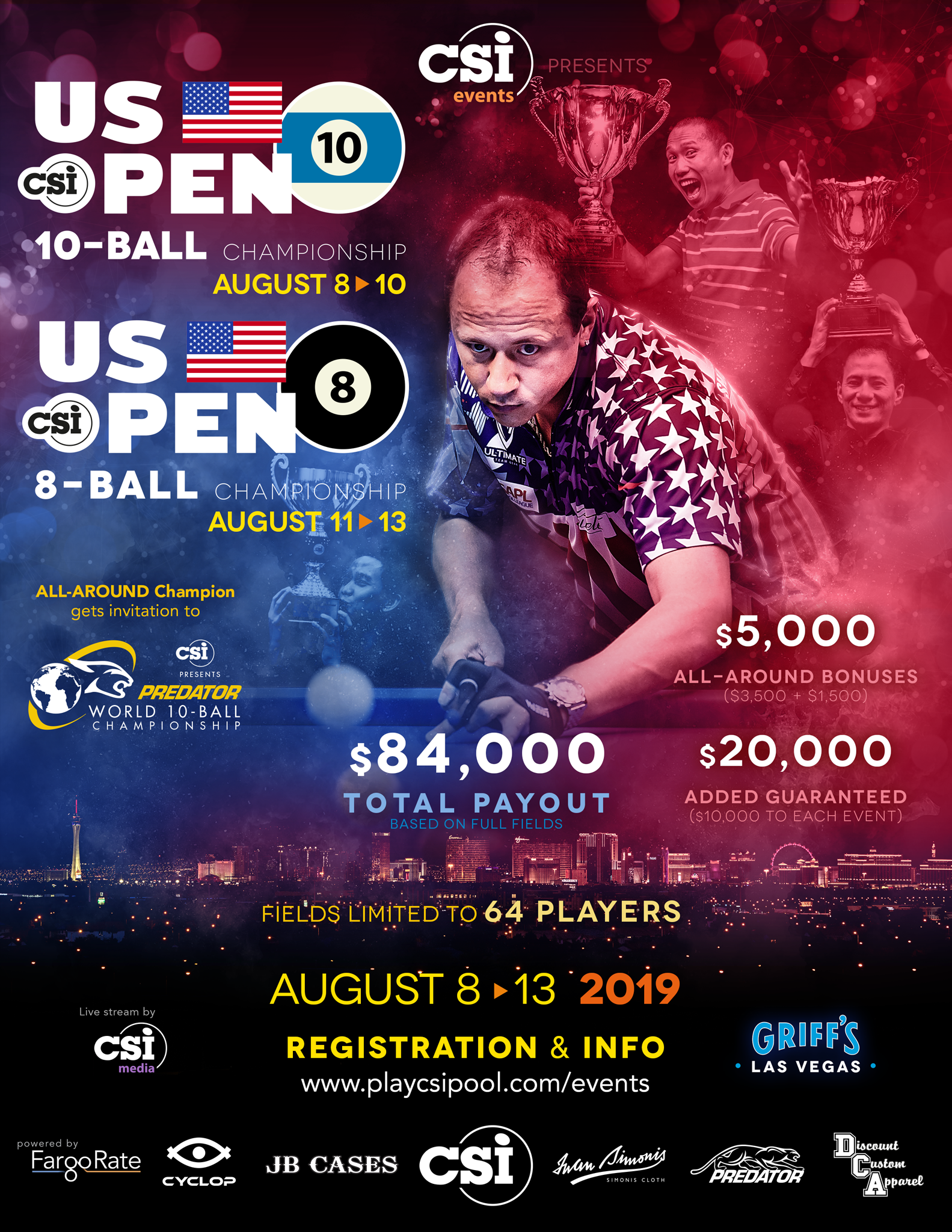 At læse Hold sammen med Råd 2019 US Open 10-Ball & 8-Ball Championships